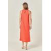 English Factory Women’s Sleeveless RIC Rac Midi Dress(Orange)