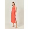 English Factory Women’s Sleeveless RIC Rac Midi Dress(Orange)
