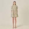 English Factory Women’s Smocked Puff Sleeves Mini Dress(Multi)