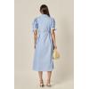 English Factory Women’s Stitch Detailed Midi Dress(Powder Blue)