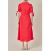 English Factory Women’s Stitch Detailed Midi Dress(Red)