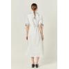 English Factory Women’s Stitch Detailed Midi Dress(White)