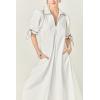 English Factory Women’s Stitch Detailed Midi Dress(White)