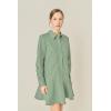 English Factory Women’s Stripe Collar Flared Skirt Dress(Dark Olive)