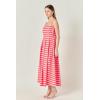 English Factory Women’s Striped Midi Dress(Pink/Orange Stripe)