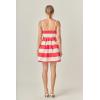English Factory Women’s Summer Stroll Stripe Dress(Red/White)