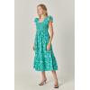 English Factory Women’s The Lorelei Smocked Dress(Green)