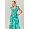 English Factory Women’s The Lorelei Smocked Dress(Green)