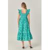 English Factory Women’s The Lorelei Smocked Dress(Green)