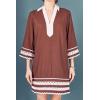 English Factory Women’s The RIC Rac Tunic Mini Dress(Brown)