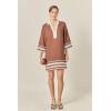English Factory Women’s The RIC Rac Tunic Mini Dress(Brown)