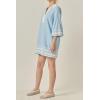 English Factory Women’s The RIC Rac Tunic Mini Dress(Powder Blue)