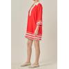 English Factory Women’s The RIC Rac Tunic Mini Dress(Red)