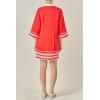 English Factory Women’s The RIC Rac Tunic Mini Dress(Red)