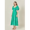 English Factory Women’s The Sienna Embroidered Resort Maxi Dress(Green)