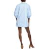 Shirt Dress with Pintuck and Ruffle Details by ENGLISH FACTORY(Blue)