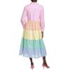 Sunni Colorblock Midi Shirt Dress(Multi)