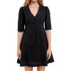 English Factory Women’s Broderie Lace Dress, Black, S