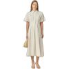 English Factory Women’s Cinched Waist Eyelet Midi Dress(White)