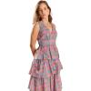 English Factory Women’s Deep V-Neck Tiered Maxi Dress(Multi)