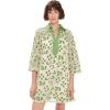 English Factory Women’s Embroidered Collar Mini Dress(Green/Natural)