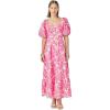 English Factory Women’s Floral Print Maxi Dress(Fuchsia)