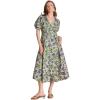 English Factory Women’s Floral Printed Midi Dress(Olive Multi)