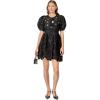 English Factory Women’s Flower Embellished Mini Dress(Black)