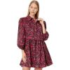 English Factory Women’s Jacquard Print Mini Dress(Black/Red)
