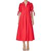 English Factory Women’s Stitch Detailed Midi Dress(Red)
