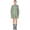 English Factory Women’s Stripe Collar Flared Skirt Dress(Dark Olive)
