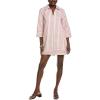 Stripe Collared Mini Dress(Light Pink/ Brown)