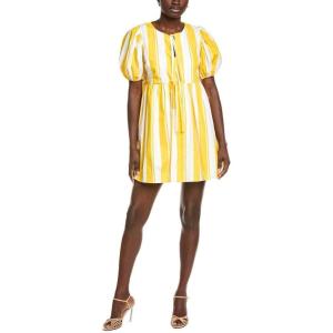 English Factory Women’s Bold Stripe Mini Dress(Yellow/White)