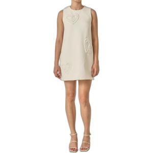 English Factory Women’s Pearl Heart Mini Dress(White)