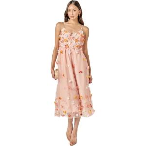 English Factory Women’s Petal Bloom Midi Dress(Pink)