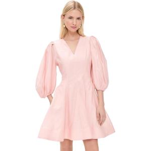 English Factory Women’s Puff Sleeve Flare Mini Dress(Pink)