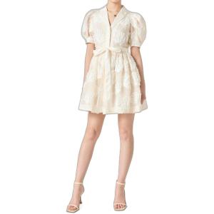 English Factory Women’s Shell Mini Shirt Dress(Off-white)