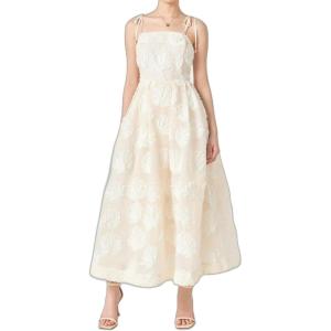 English Factory Women’s Shell Sleeveless Midi Dress(Off-white)