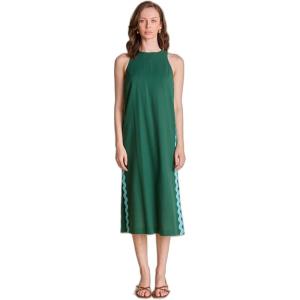 English Factory Women’s Sleeveless RIC Rac Midi Dress(Dark Green)