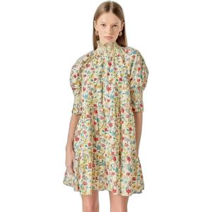 English Factory Women’s Smocked Puff Sleeves Mini Dress(Multi)