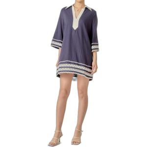 English Factory Women’s The RIC Rac Tunic Mini Dress(Navy)