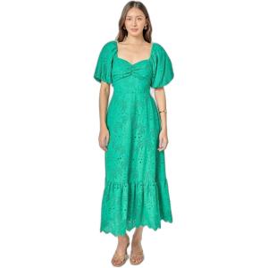 English Factory Women’s The Sienna Embroidered Resort Maxi Dress(Green)