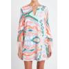 English Factory Print Mini Tunic Dress with Feather, Multi, S