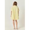English Factory Women’s A-Line Short Sleeve Shirt Dress(Butter Yellow)