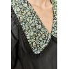 English Factory Women’s Floral Collar Detail Mini Dress(Black)