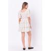 English Factory Women’s Polka Dot Lurex Multi Tiered Mini Dress, Cream, XS