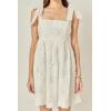 English Factory Women’s Sequins Bow Mini Dress(White)