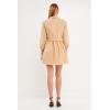 English Factory Women’s Shirt Mini Dress, Taupe, M