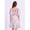 English Factory Women’s Textured Ribbon Mini Full Dress, Mauve, XS