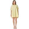 English Factory Women’s A-Line Short Sleeve Shirt Dress(Butter Yellow)